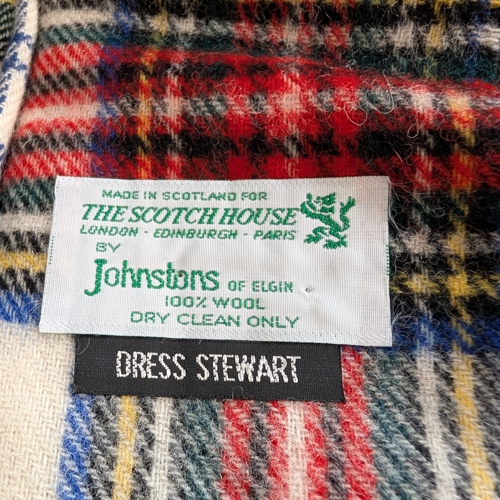 Red Vintage designer Wool Scarf